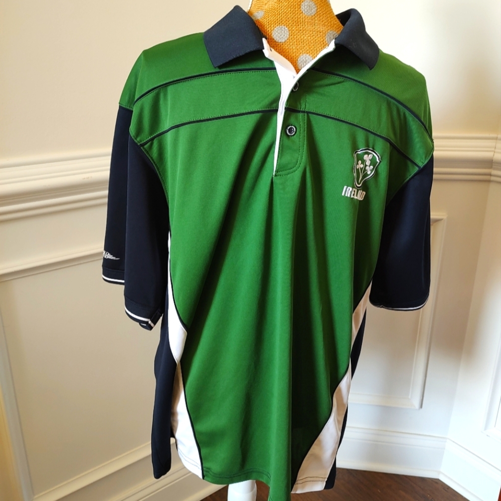 Croker Sports Ireland embroidered men's golf polo. XL